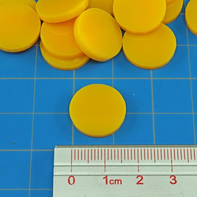 LITKO 18mm Game Tokens | Bingo, Board & Card Counters | Set of 25 | Gold | 3mm - Image 2