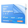 6 Pack of PET/Plexiglass Sheets 12x24-0.04" Clear Plastic Sheet Panels by Langaelex