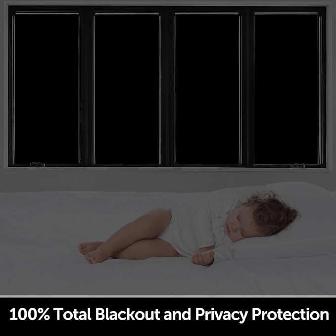 HIDBEA Mirror Blackout Window Film, 100% Light Blocking Room Darkening Window - Image 2