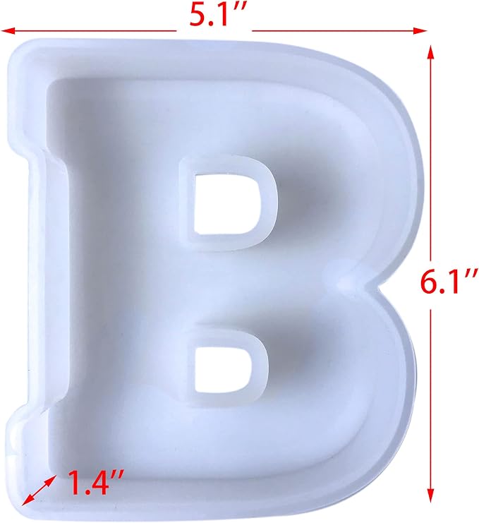 6 inch 26 Pack English Alphabet Silicone Letter Mold - Image 4