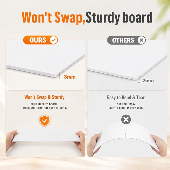 CONDA Canvas Boards for Painting, 100% Cotton Canvas Panels, Artist Quality for - Image 3