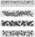 4 Patterns Plastic Template Embossing Folders by Unknown