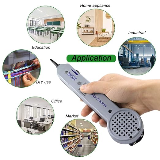 Tone Generator Kit, Wire Tracer Circuit Tester, Tone Tracing Probe Kit, 200EP High Accuracy Cable Tester, Line Finder Toner Inductive Amplifier Variable Tone Generator for Network