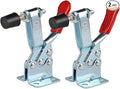 E-TING 2pcs Hand Tool 201B Toggle Clamp 198Lbs Antislip Red Horizontal Clamp 201-B Quick Release Tool