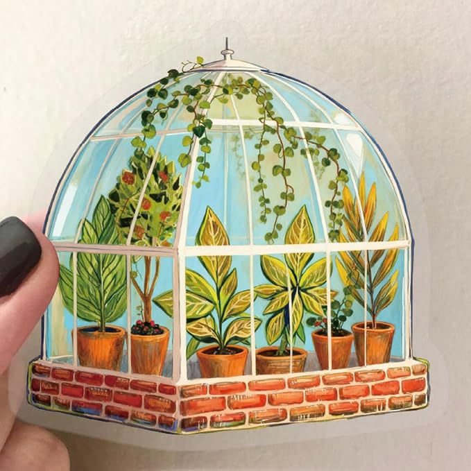 50PCS Transparent Greenhouse Plants Stickers Nature Botanical Floral Aesthetic - Image 4