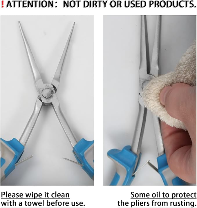 SPEEDWOX Long Reach Needle Nose Pliers 7 Inches Slim Extra Long Nose Pliers - Image 7