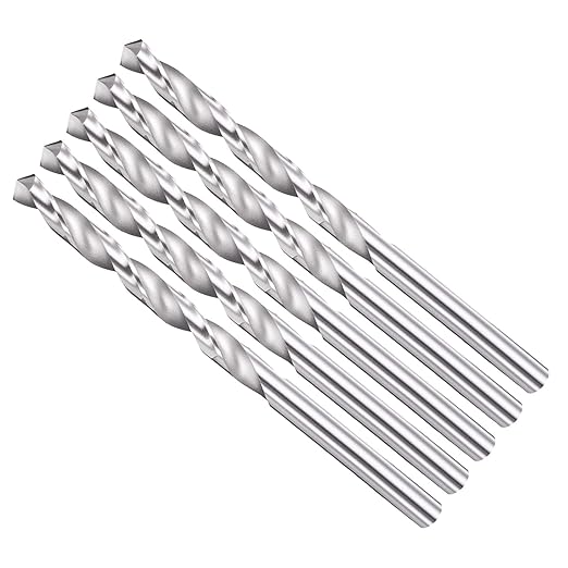 Drill Bit, 5mm Cutting Diameter, 4241 HSS 118° Cutting Angle Uncoated Bright Versatile Jobber Bits - (Applications: for Drilling Plastic Wood Soft Metal), 5-Pieces