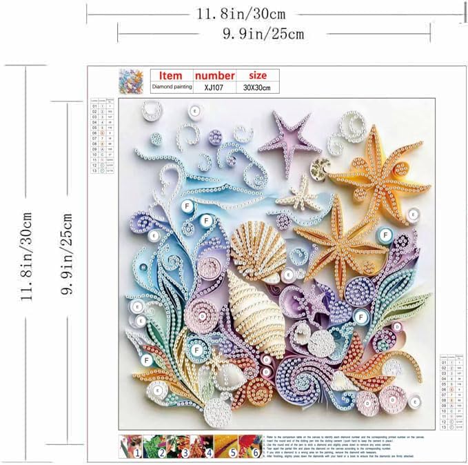 ZQEATRY Shell Starfish Diamond Art Kits - Image 6