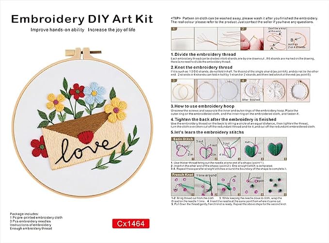 Haootadiy Beginner Embroidery Kit - Image 3