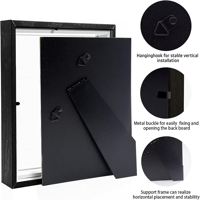 5x7 Small Shadow Box Frame Display Case, Display Case Box - Image 3