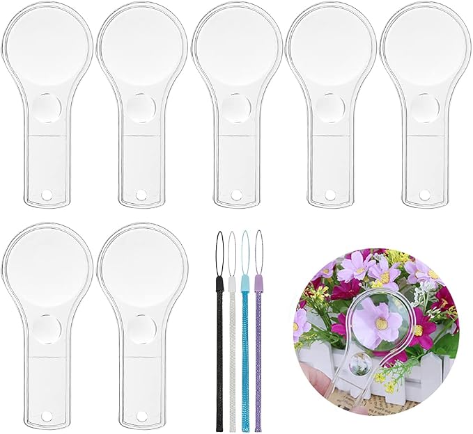 24 Pack Plastic Magnifier, Mini Magnifying Glass 5X and 15X Handheld Reading by IRCHLYN