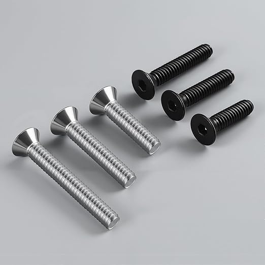 1/4-20 Bolt, 1/4-20 x 1 Inch Flat Socket Head Screws 30Pcs, 304 Stainless Steel 18-18 Countersunk Bolts, Full Thread, with Hex Spanner