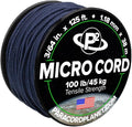 Paracord Planet Micro Paracord – Thin Braided Cord for Crafting, Fishing, and DIY Projects in 125 ft Spools – Midnight Blue