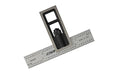 Precision Double Square for Metal Working and Fabrication, Carpentry, Woodworking and Machine Setup,4R Blade (8ths, 16ths, 32nds, 64ths), Hardened, Chrome Stainless Steel Blade, Made in US