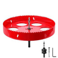 8.46 inch / 215mm Hole Saw with 1 Pc SDS Plus Arbor and 1 Pc Hex Shank Arbor,HSS Bi-Metal Hole Drilling Cutter for Wood Boards Plastic and Thin Metal (8.46 inch / 215mm)