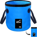 Collapsible Buckets, Camping Water Storage Container 5 Gallon(20L) Portable Folding Bucket Wash Basin