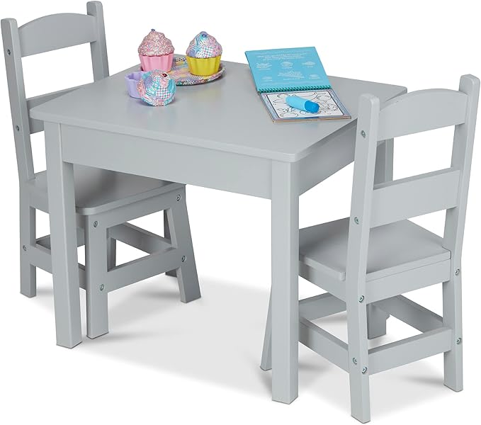 Melissa & Doug Solid Wood Kids Table and Chairs - Image 8