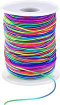 LUSTEMBER 1mm Stretchy Bracelet String, Sturdy Rainbow Elastic String Elastic by LUSTEMBER