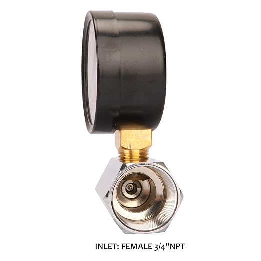 MEASUREMAN 2" Steel Gas Pressure Test Gauge Assembly, 3/4" FNPT Connection, 0-15psi, +/-3-2-3% Accuracy