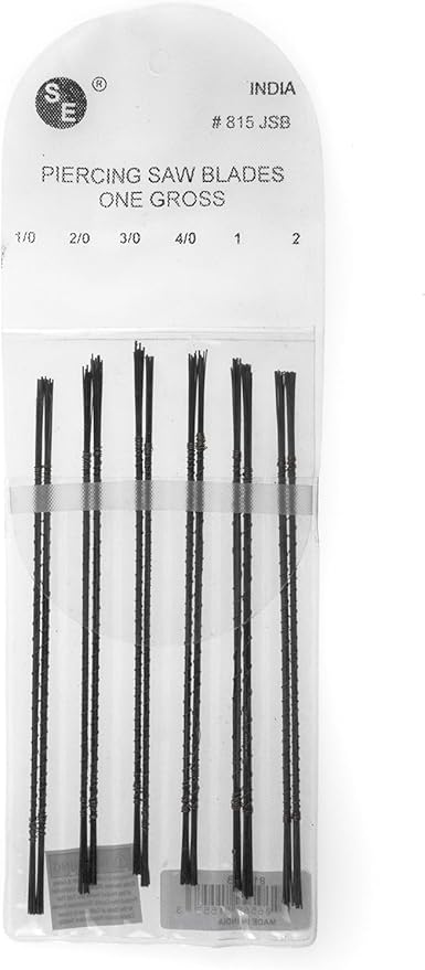 SE 3-in-1 Professional Jeweler's Saw Set - Saw Frame, 144 Blades, and V-Slot Bench Pin with Clamp - Versatile Tools for Precise Jewelry Making