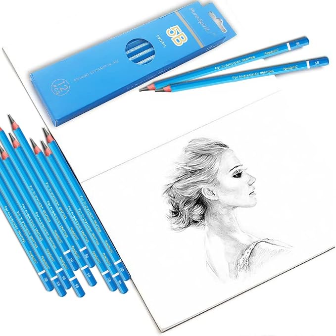 Sketch Pencils for Drawing 5B, Sketching & Doodling | Graphite Pencil for - Image 5