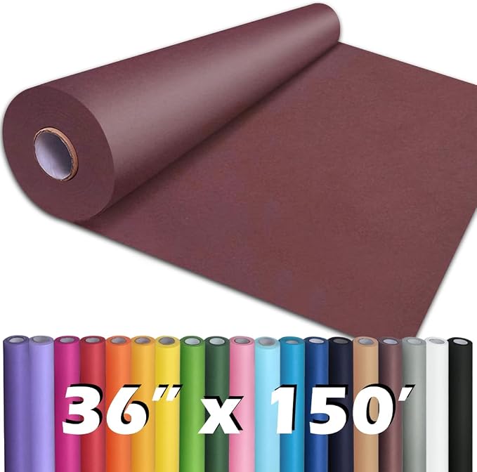 PerkHomy Wine Red Kraft Paper Roll 36" x 1 by PerkHomy