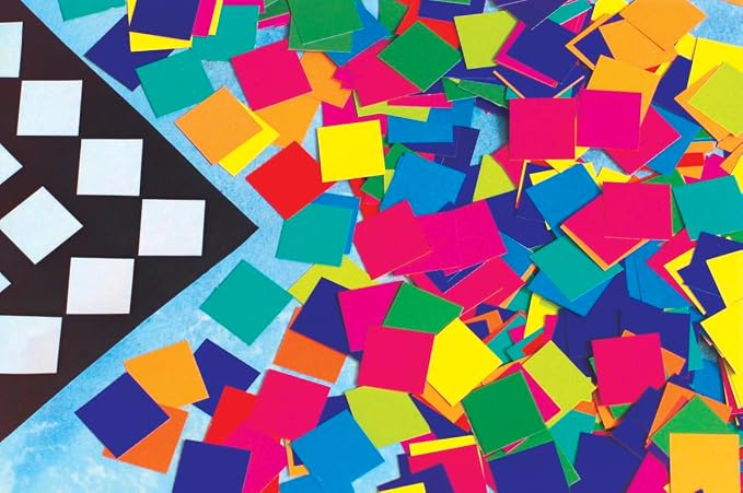 School Smart Spectrum Square Mosaic, 3/4 in by SchoolSmart