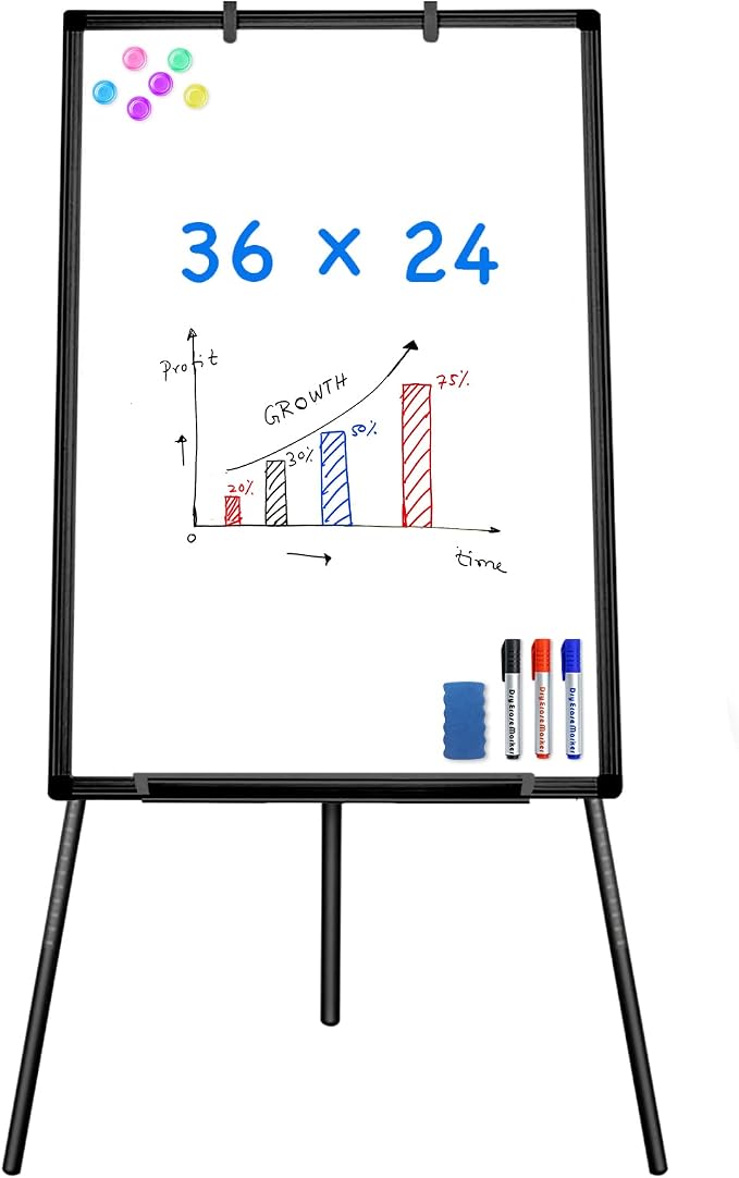 Maxtek Easel Whiteboard 36 x 24, Stand Tripod by Maxtek