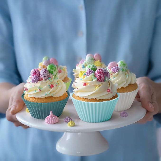 Silicone Cupcake Liners 34 Pack Baking Cups Muffin Liners Nostick Cake Molds - Image 7