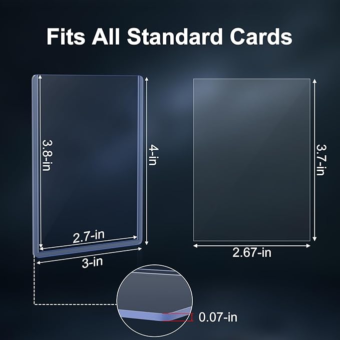 200 Card Sleeves Hard Plastic, Premium Trading Card Holder - Image 5