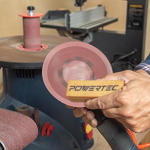 POWERTEC 71424-P2 Abrasive Cleaning Stick for Sanding Belts & Discs 4-1/2" 4PK | Natural Rubber Eraser - Woodworking Shop Tools for Sanding Perfection