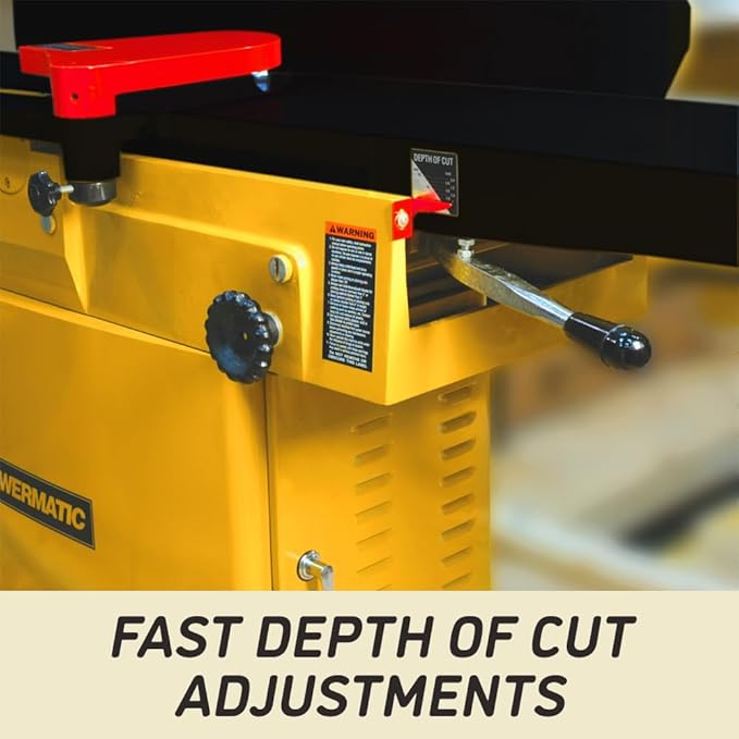 Powermatic ArmorGlide 8-Inch Parallelogram Jointer, Helical Cutterhead, 2 HP, 230V 1Ph (Model PJ-882HHT)