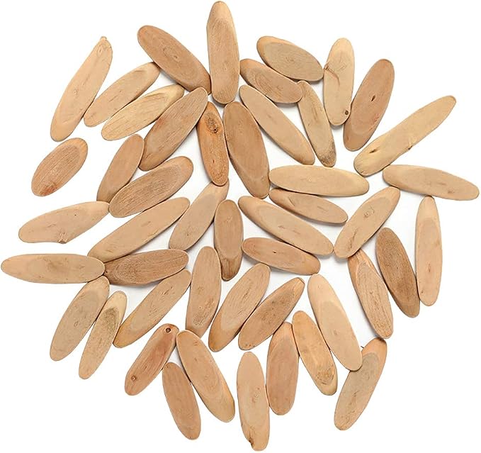 20 Pcs Natural Driftwood Pieces Branch Slices Craft Sticks Beach Decor by UUYYEO