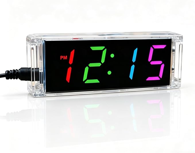 ISolderStore Soldering Practice Kits 4 Digital DIY Clock Kits Color Electronic by ISolderStoe