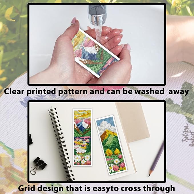 ACRNIGHEET 6PCS Cross Stitch Bookmark Kit - Image 3