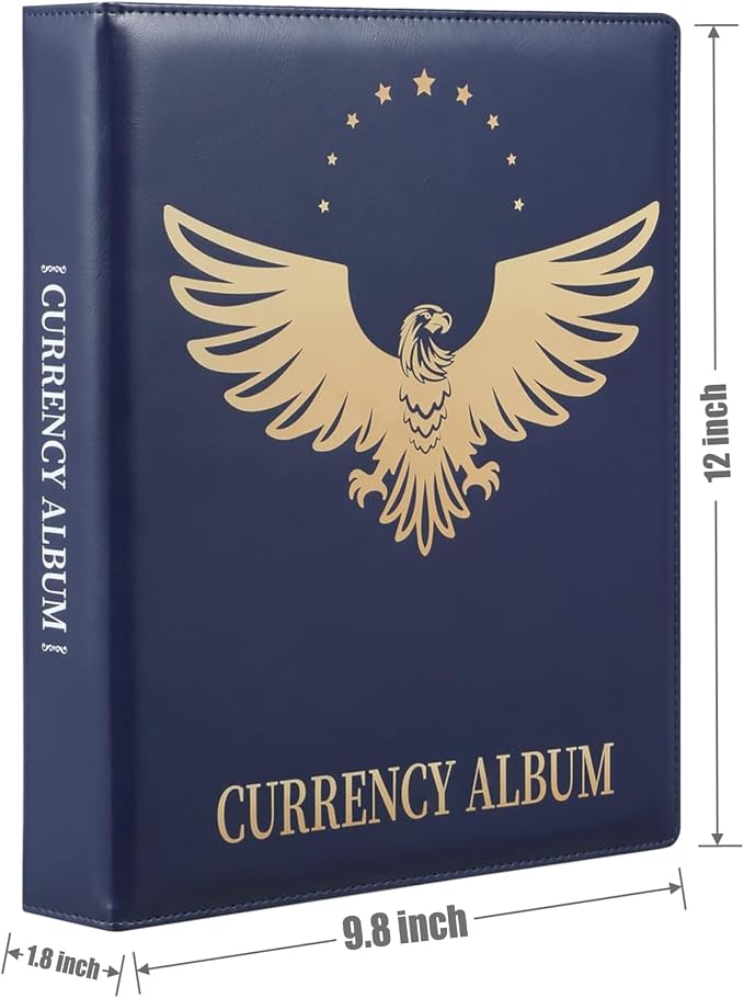 MUDOR Currency Album, 90 Pockets Banknote Collection Book - Image 6