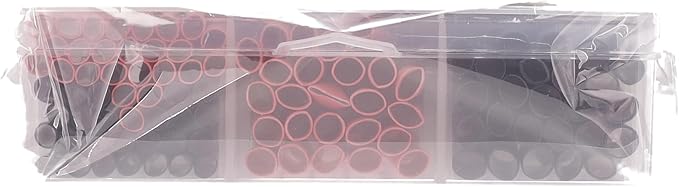 Wirefy Heat Shrink Tubing Kit – Wire Heat-Shrink Tubing Adhesive Lined – Waterproof Heatshrink Tubing with Adhesive – Black and Red Large Shrink Tubing – UL Listed – 200PCS