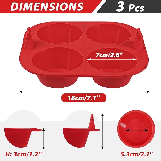Webake 3PCS Silicone Air Fryer Muffin Pan - Image 6