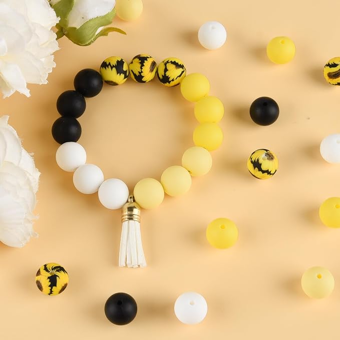 ASTARON 100 Pcs 15mm Silicone Beads - Image 4