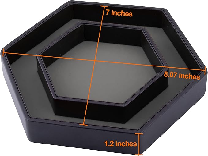 SIQUK Dice Tray with Lid Hexagon Dice Rolling Tray Dice Holder - Image 3
