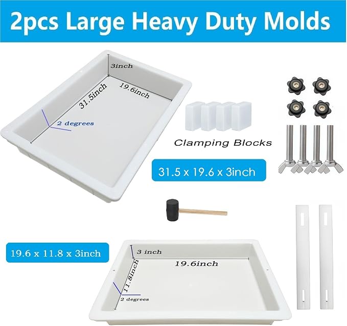 2Pcs Large Reusable Epoxy Mold - Image 2
