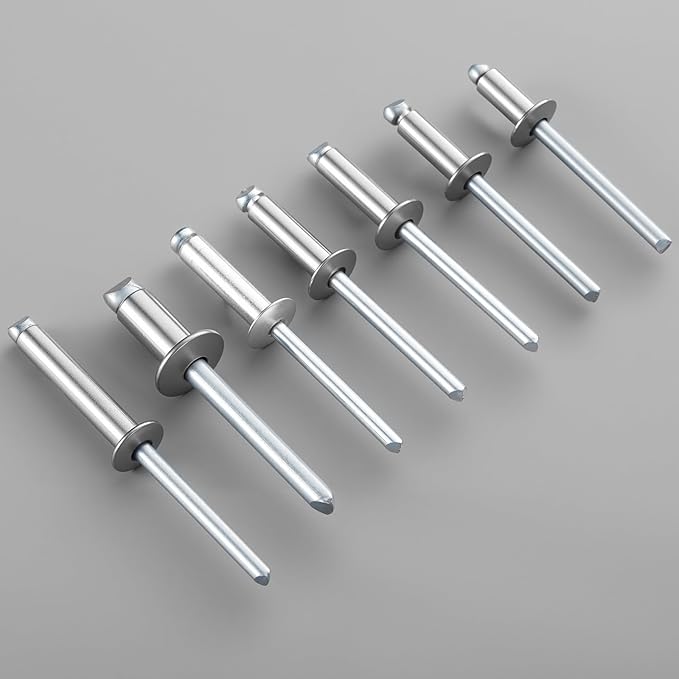 65pcs 3/16" x1" Stainless Blind Rivets,Pop Rivets,304 Stainless Steel Grip and Steel Mandrel,4.8 x 25mm