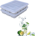 Tvmania Ice Cube Trays Set of 2, 15-Cube Silicone Molds by Tvmania