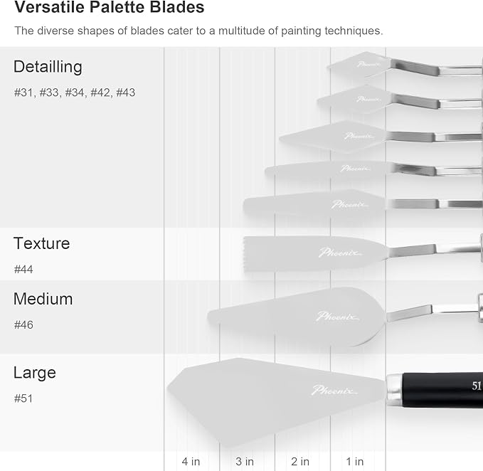 PHOENIX Flexible Palette Knife Set - Image 3