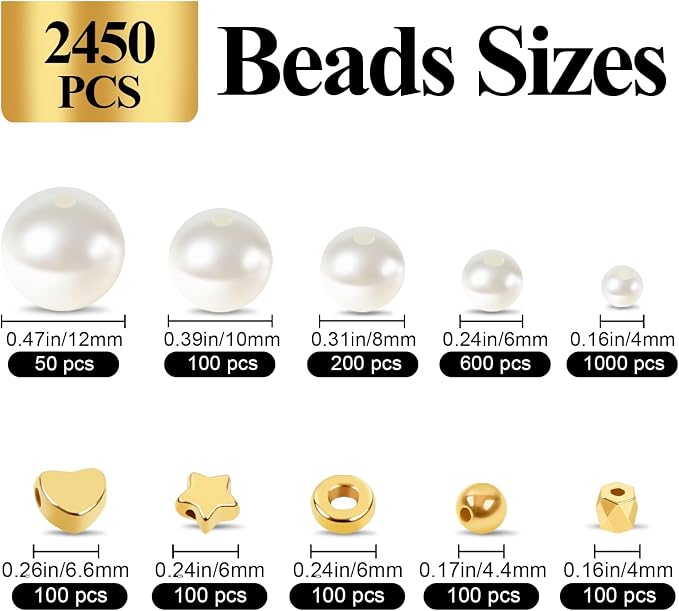 Phinus 2450 Pcs Pearl Beads - Image 2