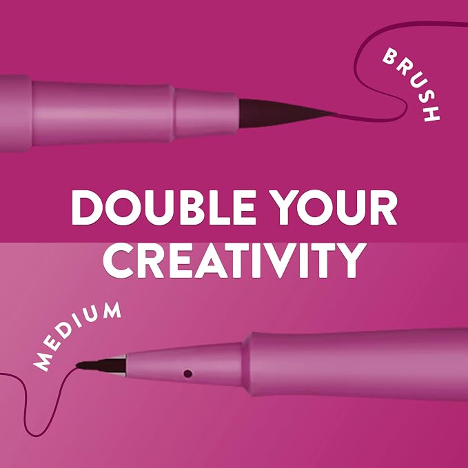 Paper Mate Flair DUAL Felt Tip Pens, Brush and Medium Tips, Note-Taking - Image 2