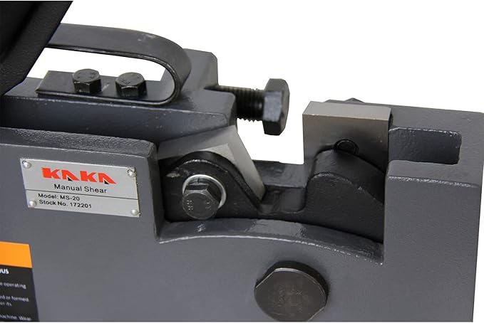 KAKA INDUSTRIAL MS-20 Manual Sheet Metal Shears - Cuts Square Steel, Rebar, Rod, Flat Bar, Round Steel up to 0.79 in / 20mm