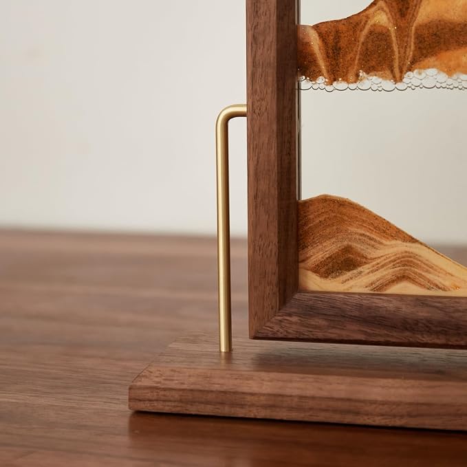 Solid Wood Oasis Mini Art Liquid Motion 360-Degree Rotation, Made of Black - Image 7