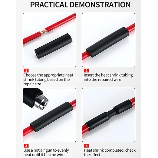 3:1 3/16 in'' Heat Shrink Tubing Roll, Eco-Friendly Flame Retardancy, Marine Grade Adhesive Lined Heat Shrink Tube,Insulation Sealing Oil-Proof Wear-Resistant 50 Feet Roll Black