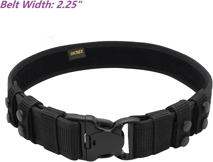 Duty Belt w/ 4 Keepers 2.25" Nylon Stiff Utility Belt Police Correctional Officer Work Patrol Gear Carrier M